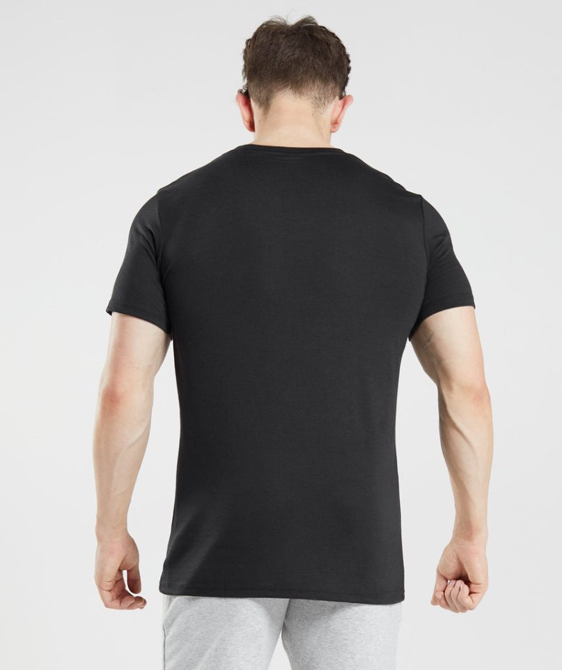 Men's Gymshark Legacy T-Shirts Black | NZ 1XLUSC